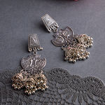 Buy Queen Be Oxidised Long Cluster Jhumki - ED19010 - Purplle