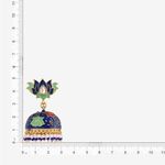 Buy Queen Be Divine Lotus Jhumki, Blue & Green Enamel - ES19018 - Purplle