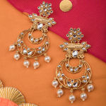 Buy Queen Be Glam Kundan & Pearl Chandbali - EV19085 - Purplle