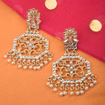 Buy Queen Be Entice Kundan & Pearl Chandbali - EV19086 - Purplle