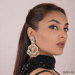 Buy Queen Be Entice Kundan & Pearl Chandbali - EV19086 - Purplle