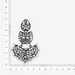 Buy Queen Be Oxidised Heart Crystal Danglers - EV19087 - Purplle
