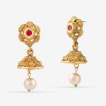 Buy Queen Be Pearl Tassel & Peacock Temple Necklace Set - NV19022 - Purplle