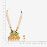 Buy Queen Be Pearl Tassel & Peacock Temple Necklace Set - NV19022 - Purplle