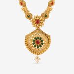 Buy Queen Be South Indian Studded Rani Haar, Ruby Red & Emerald Green - NV19024 - Purplle