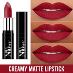 Buy NY Bae Creamy Matte Lipstick - Bomb Under Brooklyn Bridge 5 (4.2 g) | Red | Creamy Matte Finish | Rich Colour Payoff | Full Coverage | Smooth Application | Transfer Resistant | Long lasting | Vegan | Cruelty & Paraben Free - Purplle
