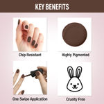 Buy NY Bae Matte Nail Enamel - Brown Chocolate Chip Cookie 04 (6 ml) | Brown | Luxe Matte Finish | Highly Pigmented | Chip Resistant | Long lasting | Full Coverage | Streak-free Application | Vegan | Cruelty Free | Non-Toxic - Purplle