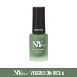 Buy NY Bae Matte Nail Enamel - Veggies On Rice 6 (6 ml) | Green | Luxe Matte Finish | Highly Pigmented | Chip Resistant | Long lasting | Full Coverage | Streak-free Application | Vegan | Cruelty Free | Non-Toxic - Purplle