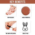 Buy NY Bae Matte Nail Enamel - Tacos 13 (6 ml) | Orange Brown | Luxe Matte Finish | Highly Pigmented | Chip Resistant | Long lasting | Full Coverage | Streak-free Application | Vegan | Cruelty Free | Non-Toxic - Purplle