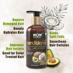 Buy WOW Skin Science Hair Conditioner With Organic Virgin Coconut OIl + Avocado Oil (300 ml) - Purplle
