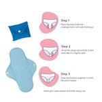 Buy Sanfe Reusable Sanitary Menstrual Pads for Women with Banana Fibers | Includes 1 Day Pad and 1 Night Pad | Lasts Upto 150 Washes (Pack of 2) - Purplle