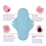Buy Sanfe Reusable Sanitary Menstrual Pads for Women with Banana Fibers | Includes 1 Day Pad and 1 Night Pad | Lasts Upto 150 Washes (Pack of 2) - Purplle