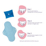 Buy Sanfe Reusable Sanitary Menstrual Pads for Women with Banana Fibers | Includes 2 Day Pad and 2 Night Pad | Lasts Upto 150 Washes (Pack of 4) - Purplle
