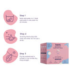 Buy Sanfe Reusable Sanitary Menstrual Pads for Women with Banana Fibers | Includes 2 Day Pad and 2 Night Pad | Lasts Upto 150 Washes (Pack of 4) - Purplle