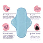 Buy Sanfe Reusable Sanitary Menstrual Pads for Women with Banana Fibers | Includes 2 Day Pad and 2 Night Pad | Lasts Upto 150 Washes (Pack of 4) - Purplle
