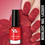 Buy NY Bae Nail Lacquer, Glitter | Shimmer Paint | Chip Resistant Polish | Highly Pigmented | Red - Midtown Moonlight 27 (6 ml) - Purplle