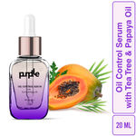 Buy Purplle Oil Control Serum with Tea Tree & Papaya Oil | For Oily Skin | Blemish Control | Helps Acne Scarring | Rejuvinating | Brightening | Fights dead skin cells | Combats Hyperpigmentation (20 ml) - Purplle
