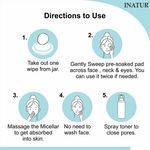 Buy Inatur Jojoba Oil Micellar Make-Up Cleansing Wipes 30 Pcs - Purplle
