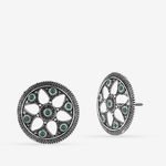 Buy Queen Be Oxidised Flower Round Studded Tops - Purplle
