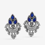 Buy Queen Be Oxidised Trinity Blue Color Stone Tops - Purplle
