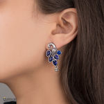 Buy Queen Be Oxidised Perched Peacock Deep Blue Tops - Purplle