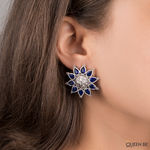 Buy Queen Be Oxidised Blue Aster Flower Tops - Purplle