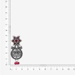 Buy Queen Be Oxidised Red Flower Designer Danglers - Purplle