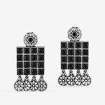 Buy Queen Be Oxidised Fusion Checkered Black Studded Tops - Purplle