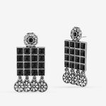 Buy Queen Be Oxidised Fusion Checkered Black Studded Tops - Purplle
