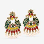 Buy Queen Be Floral Multicolour Chandbali Earrings - Purplle