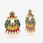 Buy Queen Be Floral Multicolour Chandbali Earrings - Purplle