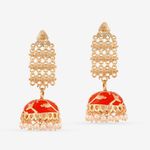 Buy Queen Be Chandelier Orange Jhumkis - Purplle