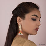 Buy Queen Be Chandelier Orange Jhumkis - Purplle