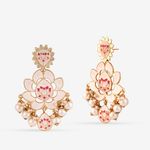 Buy Queen Be Baby Pink Flower Earrings - Purplle