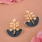 Buy Queen Be Leaf Half Circle Blue Earrings - Purplle