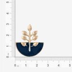 Buy Queen Be Leaf Half Circle Blue Earrings - Purplle