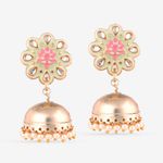 Buy Queen Be Enamel Flower Jhumkis, Mint Green - Purplle