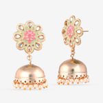 Buy Queen Be Enamel Flower Jhumkis, Mint Green - Purplle