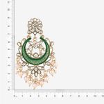 Buy Queen Be Kundan with Green Enamel Statement Chandbalis - Purplle