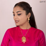 Buy Queen Be Laxmi Lotus with Pearl Necklace Set - Purplle
