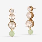 Buy Queen Be Classic Crystal with Mint Green Pearls Necklace Set - Purplle