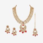 Buy Queen Be Twin Kundan Bridal Necklace Set - Purplle