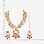 Buy Queen Be Twin Kundan Bridal Necklace Set - Purplle