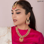 Buy Queen Be Twin Kundan Bridal Necklace Set - Purplle