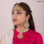 Buy Queen Be Braid Kundan Bridal Necklace Set - Purplle
