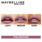 Buy Maybelline New York Super Stay Matte Ink Liquid Lipstick - Philosopher 100 (5 g) - Purplle