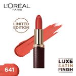 Buy L'Oreal Paris Luxe Leather Satin Limited Edition Lipstick, 641 Jamie's - Purplle