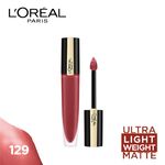 Buy L'Oreal Paris Rouge Signature Matte Liquid Lipstick - I Lead 129 (7 ml) - Purplle