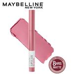 Buy Maybelline New York Lipstick, Matte Finish, Long-lasting, Intense Colour, SuperStay Crayon Lipstick, 25 Stay Exceptional, 1.2 gm - Purplle