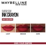 Buy Maybelline New York Super Stay Crayon Lipstick, 50 Own your Empire (1.2 gm) - Purplle